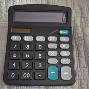 Compact Solar Powered Calculator With Battery Back Up